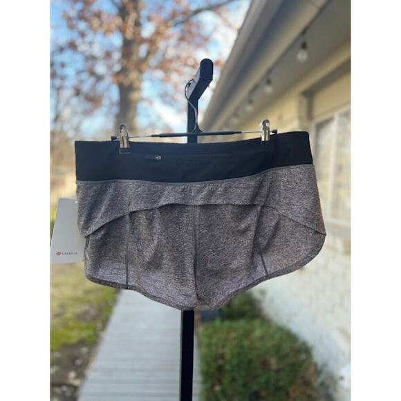 NWT Lululemon Speed Up Short *2.5" Heather Lux Multi Black / Black Size 10 - Picture 1 of 7